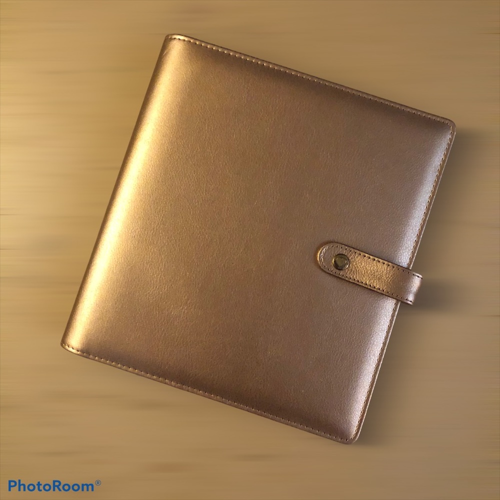 Classic Happy planner deluxe cover Rose gold
